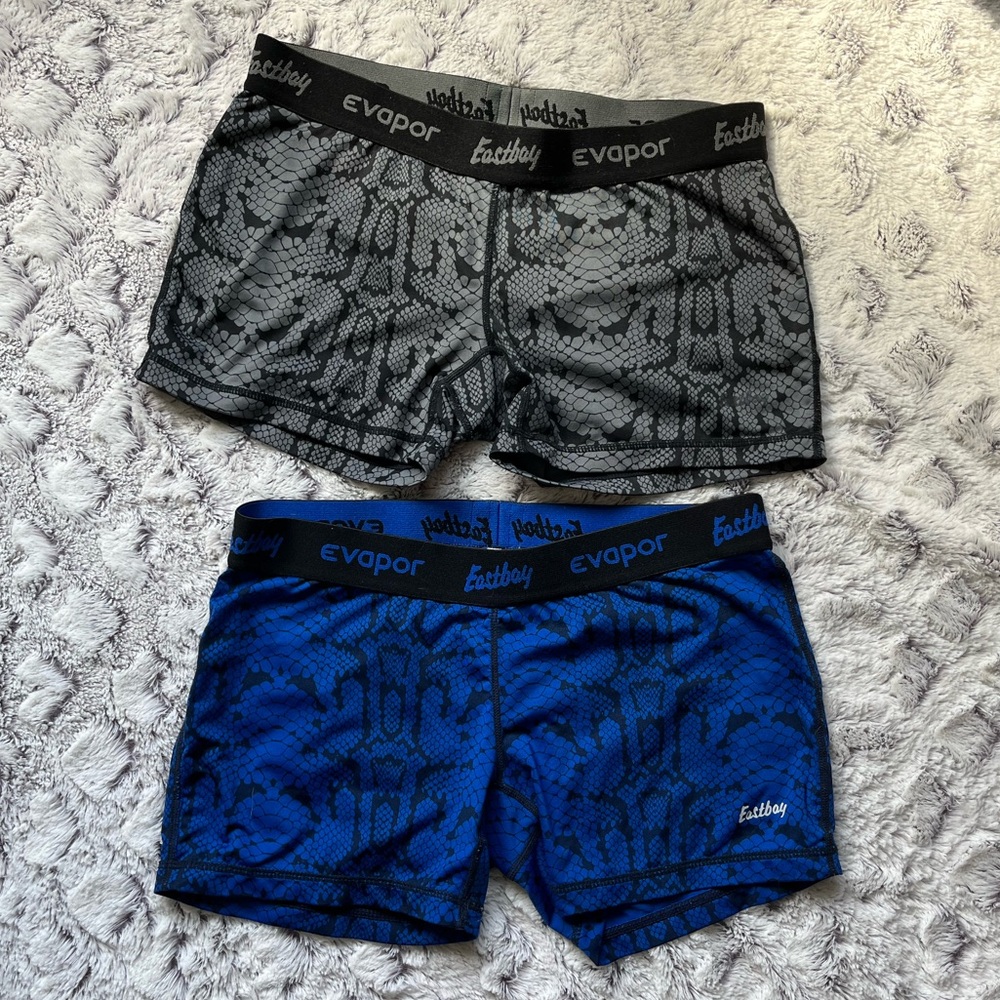 BUNDLE Eastbay Evapor Women’s Medium Blue And Grey Snake Skin Pattern Spandex